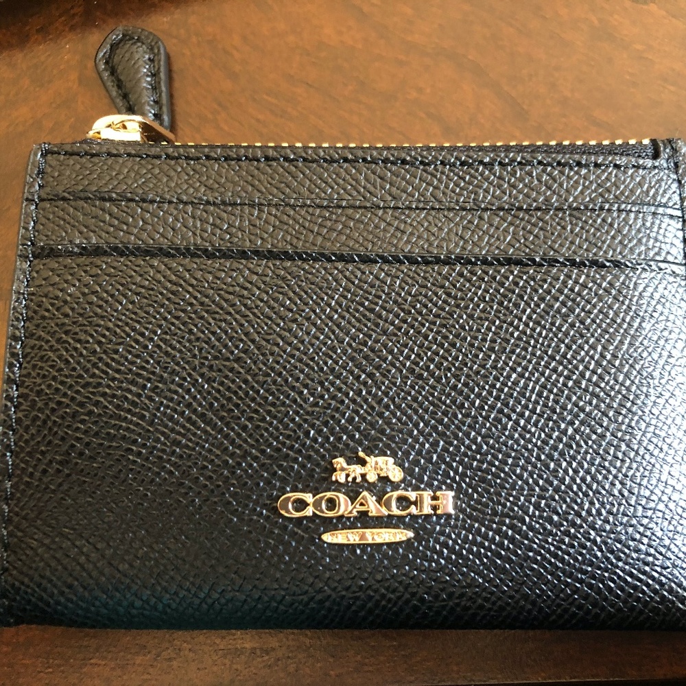 Coach Black Mini Skinny Id Case
